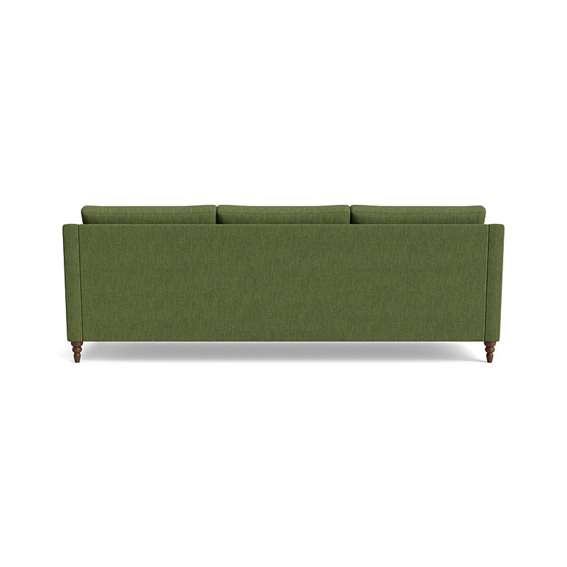 Vera Sofa (95"), Performance Weave - Basil, Walnut Finish (Turned)