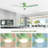 52" 3-Solid Wood Blade Transitional Modern Flush Mount Dimmable Led Ceiling Fan With Light Kit And Remote Control-673369075