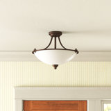 Besir Glass Semi Flush Mount