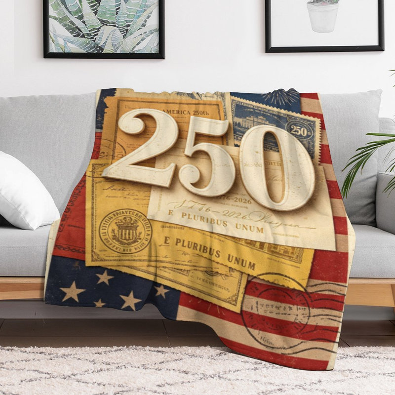 Jeté en flanelle de luxe American Backgr, 30 po x 40 po