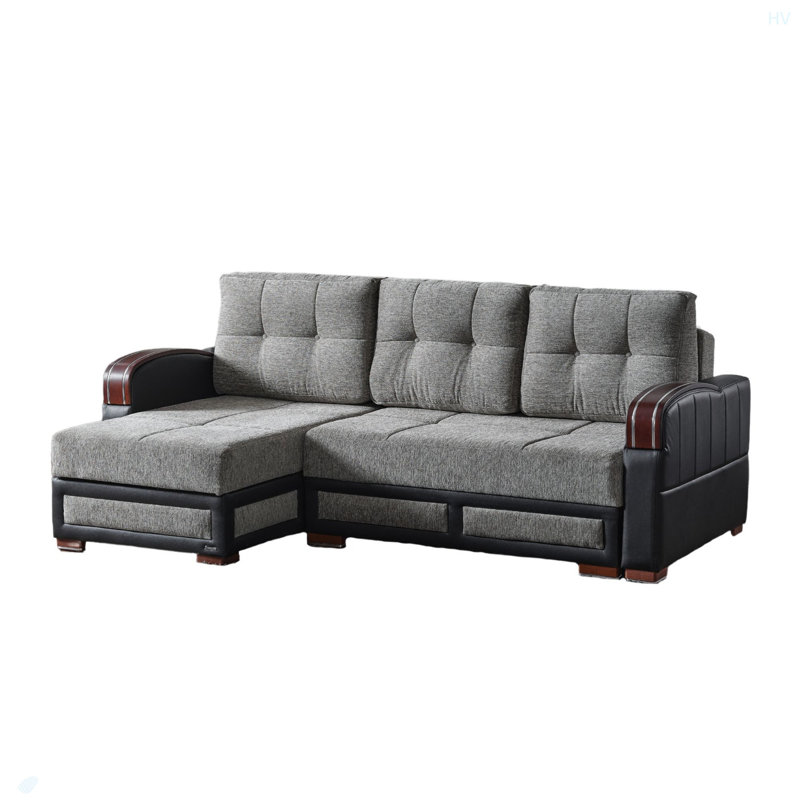 Upholstered Convertible Sectional With Storage
