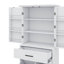 Unité de rangement de salle de bain autoportante avec portes, tiroirs, panier à linge et tablette personnalisable-1558219274