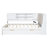 Wooden L-Shaped Daybed Corner Bed Under-Bed Drawers  With Storage Bookcase And Upholstered Headboard And USB Charging Ports For Limited Space-1445657299-1445657296