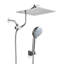 Adjustable 12" High Pressure Dual Shower Head with 9-Spray Handheld Shower-95024885