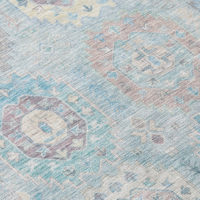 Machine Washable Indoor/Outdoor Lafferty ACN2227 Panel Rug, Rectangle 9' x 12'