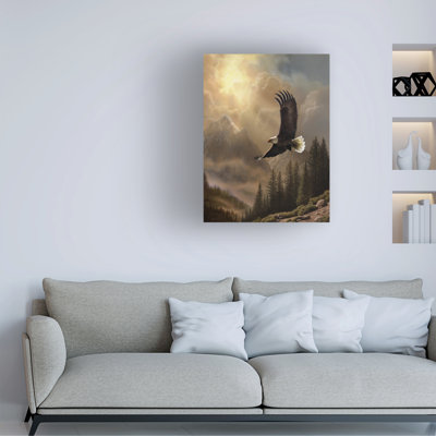 Wrapped Canvas Wall Art - William Hallmark 'WINGS OF PRAISE' Wall Art for Living Room, Bedroom, or Office Décor  - 35x47