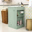 Meuble-lavabo autoportant compact avec lavabo, tiroir et tablettes ouvertes-363607042