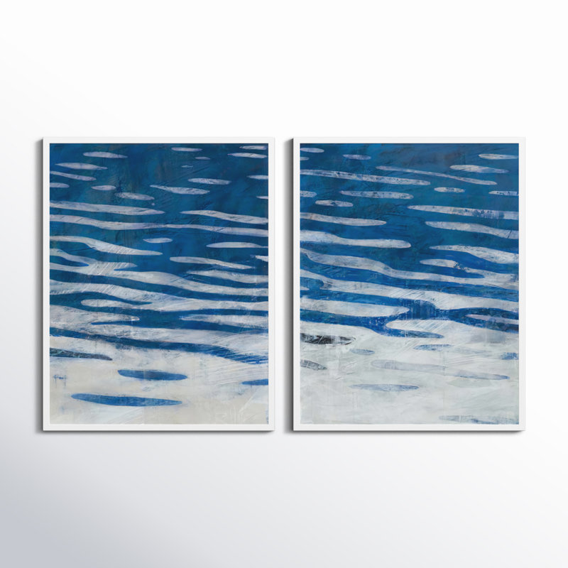 Oceanview By Ivo Stoyanov by Ivo Stoyanov, 38" H x 60" W x 1.25" D, White Framed