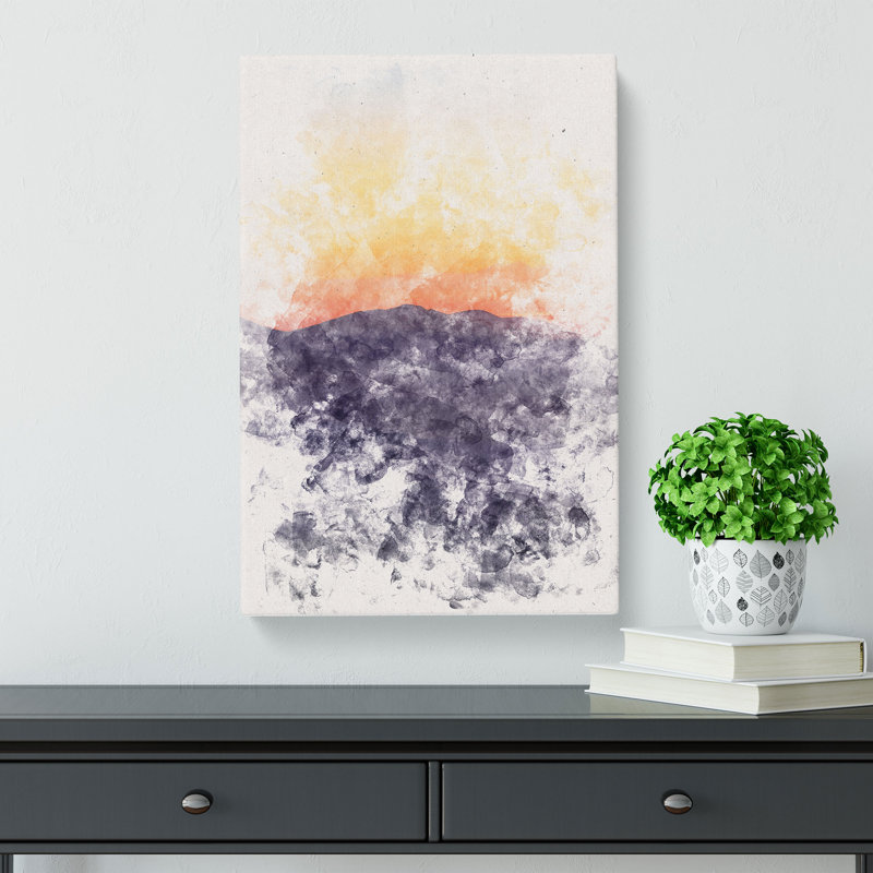 Mountain Sunset - Wrapped Canvas, 60cm H x 40cm W x 3cm D