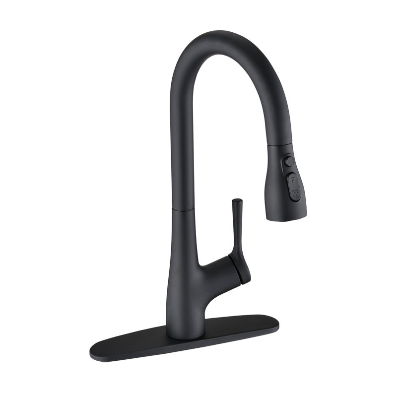 SARMEYA Pull Down Kitchen Faucet, Matte Black