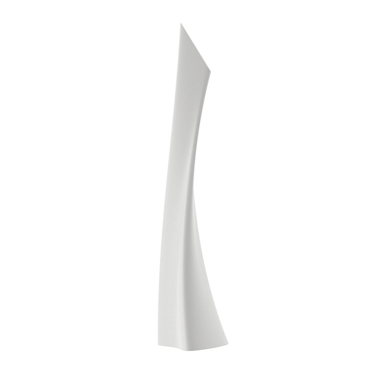 Wing Matte Ice White Plug-In LED Outdoor Floor Lamp, Battery Powered