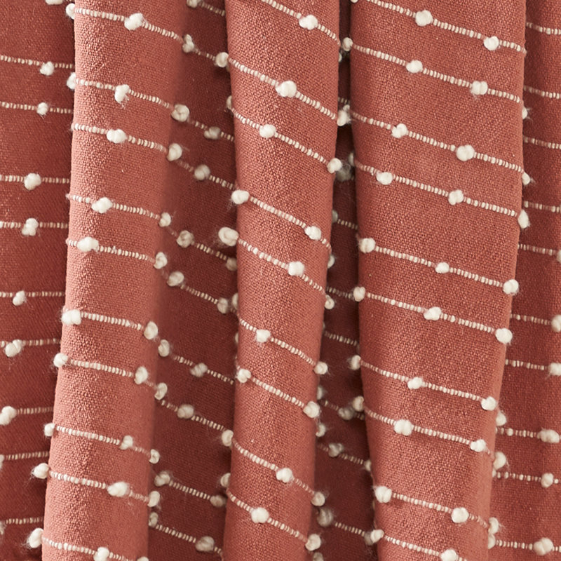 Lana Rustic Cotton Knit 60'' x 70'' Reversible Throw - Rust