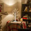 Arbre illuminé, bouleau avec lumières à DEL, arbre artificiel pré-éclairé avec minuterie, arbre central pour décorations de Noël, arbre de table illuminé-2077733863