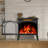 Agros 24.3'' W Portable Electric Fireplace Stove Adjustable Thermostat with Remote Control