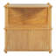 Kiyora Japandi Wood Storage End Table with Open Shelves