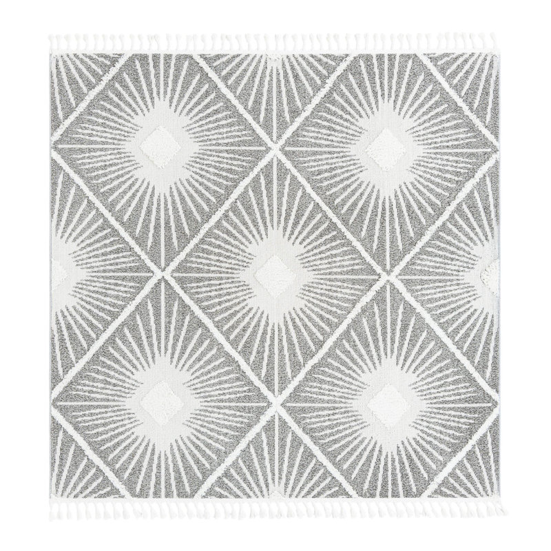 Jojean Geometric Indoor Rug, Square 7'10"