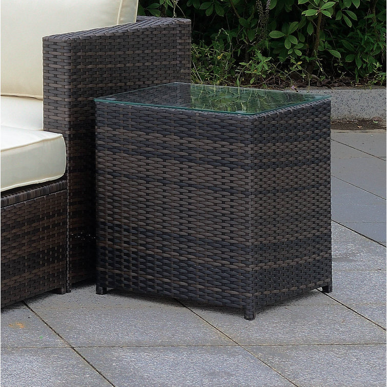 Morrell Square Glass Outdoor Side Table