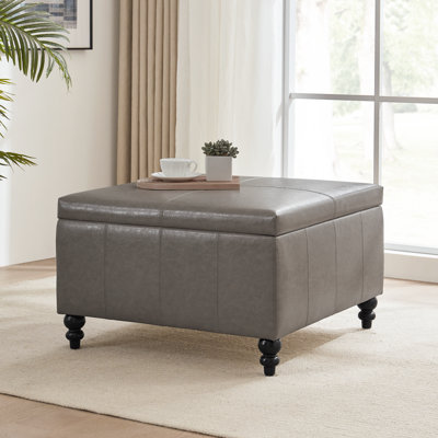 Aimee-Lee Faux Leather Ottoman