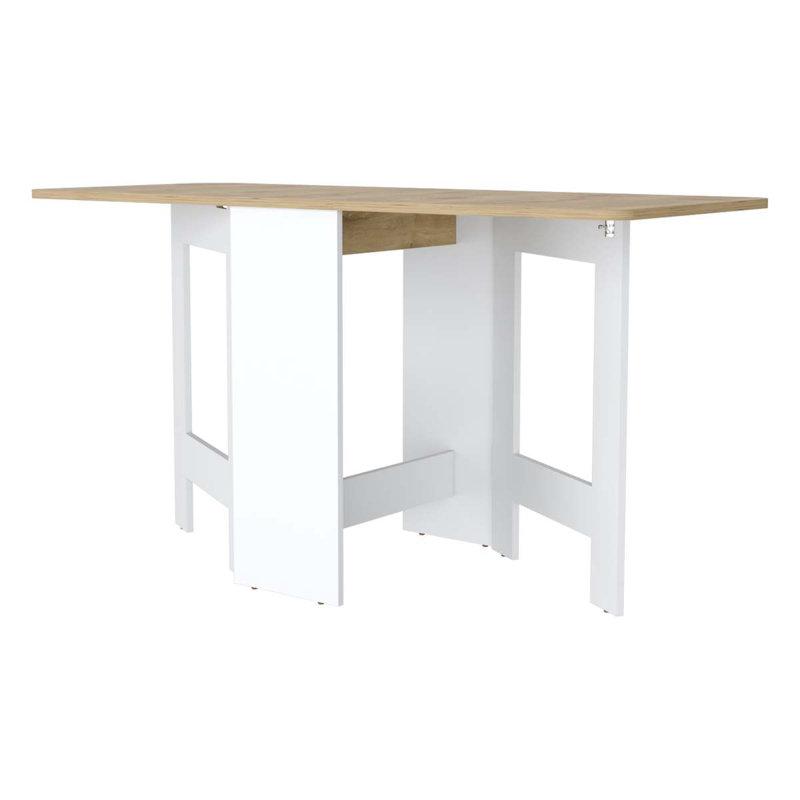 Cole White And Macadamia Folding Dining Table