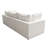 Ivy 3-Piece Modular Sofa In White Faux Shearling W/ Feather Down Seating