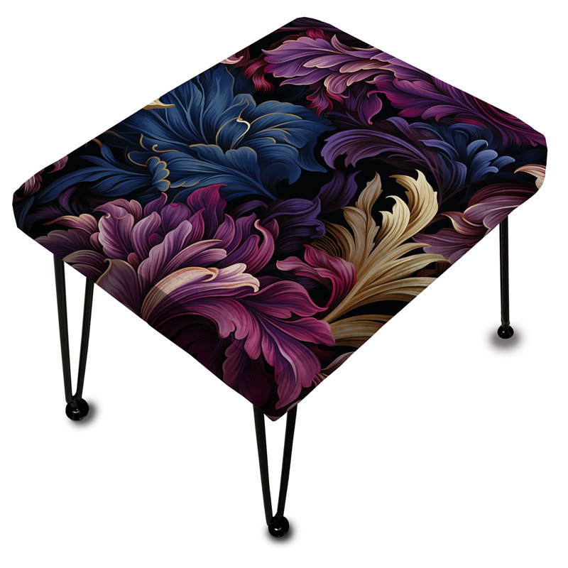 Repose-pieds rectangulaire Regal mauve et bleu Opulence Luxe