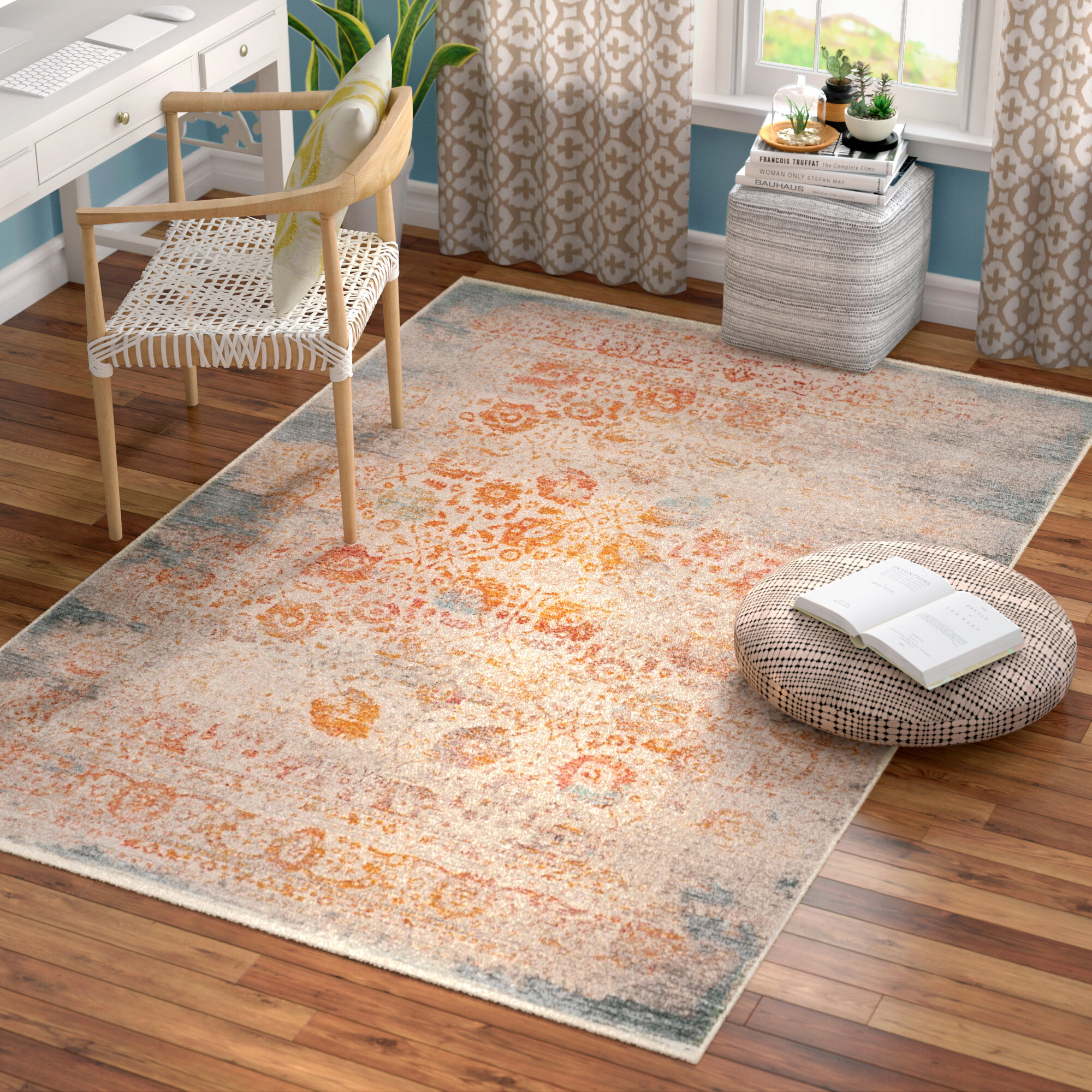 Litchfield Handmade Flatweave Wool/Cotton Area Rug in Cream Langley Street Rug Size: Rectangle 5' x 7'6