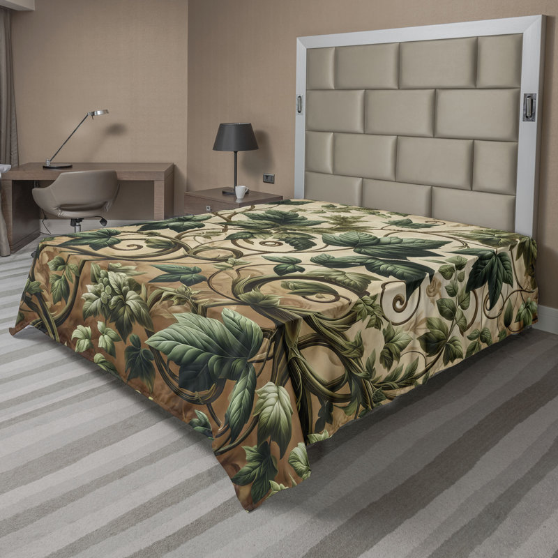 Polyester Floral Flat Sheet, California King