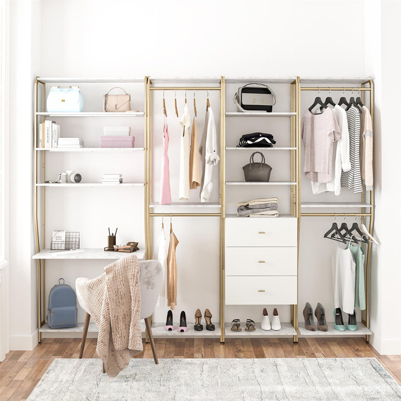 CosmoLiving by Cosmopolitan Gwyneth 108'' W Closet System Reach-In Sets ...