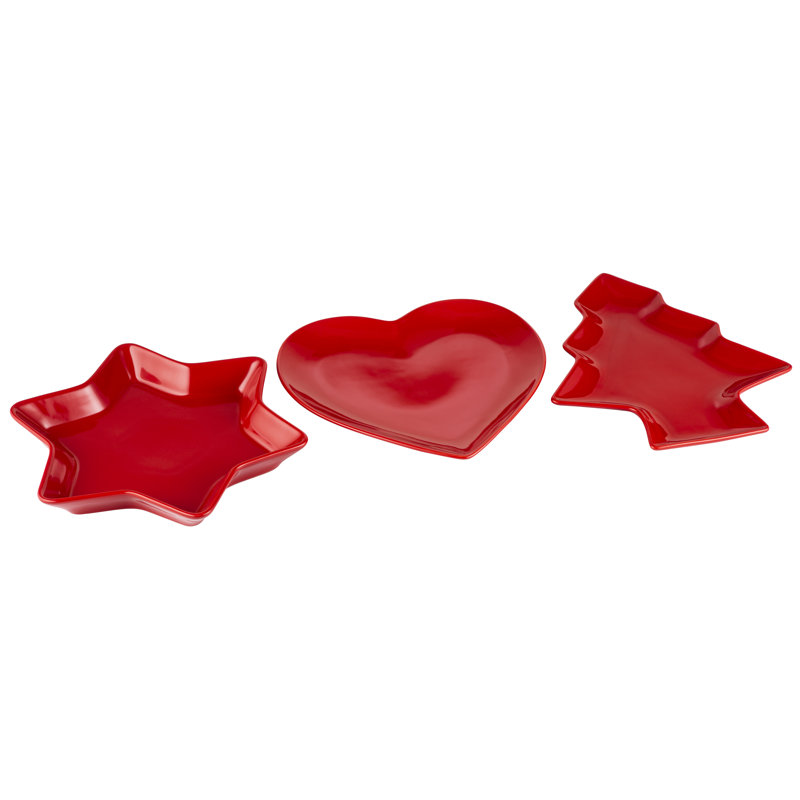 Waterside 3pc Red Christmas Serving Set