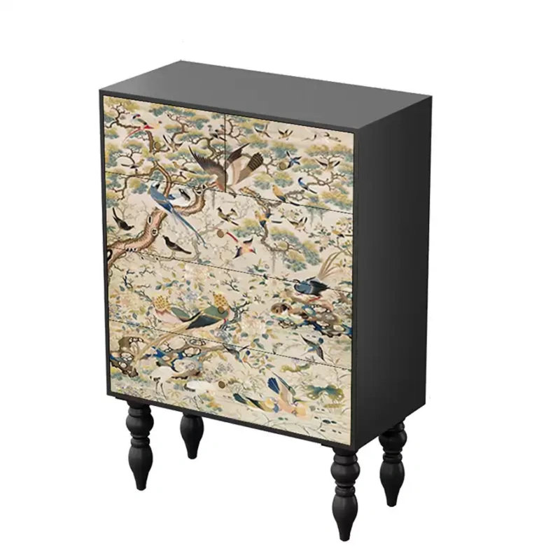 Commode d'appoint de rangement moderne à cinq tiroirs