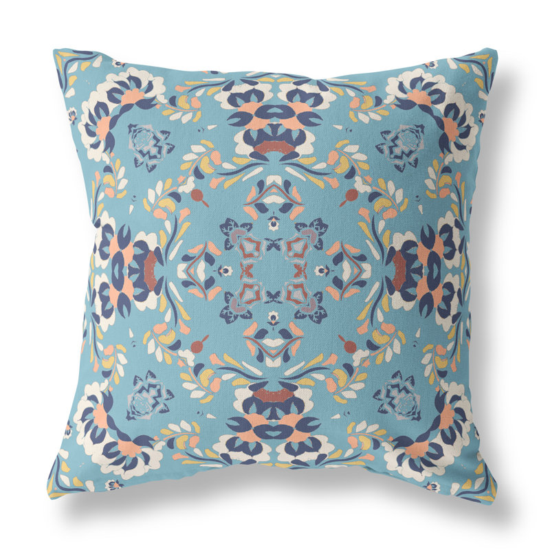 Coussin décoratif en suède à motif géométrique 20 po x 20 po