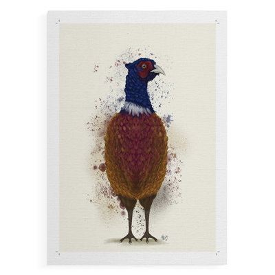 Pheasant Splash 3 - Impression sur toile seulement - NON CADRE