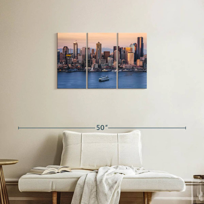 Vue de Seattle, H 20 po x l 33 po