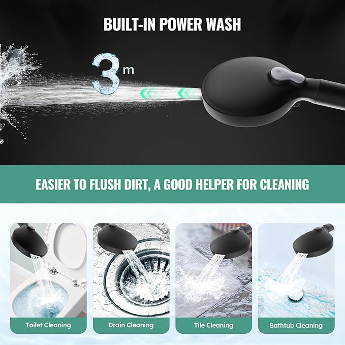 Head with Handheld, High Pressure 9 Spray Mode Showerhead with Filters,detachable shower head,Water Softener Filters Beads for Hard Water -Remove Chlorine