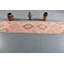Tapis de couloir turc rétro rose charmant avec des motifs complexes pour une décoration intérieure unique brun / rose