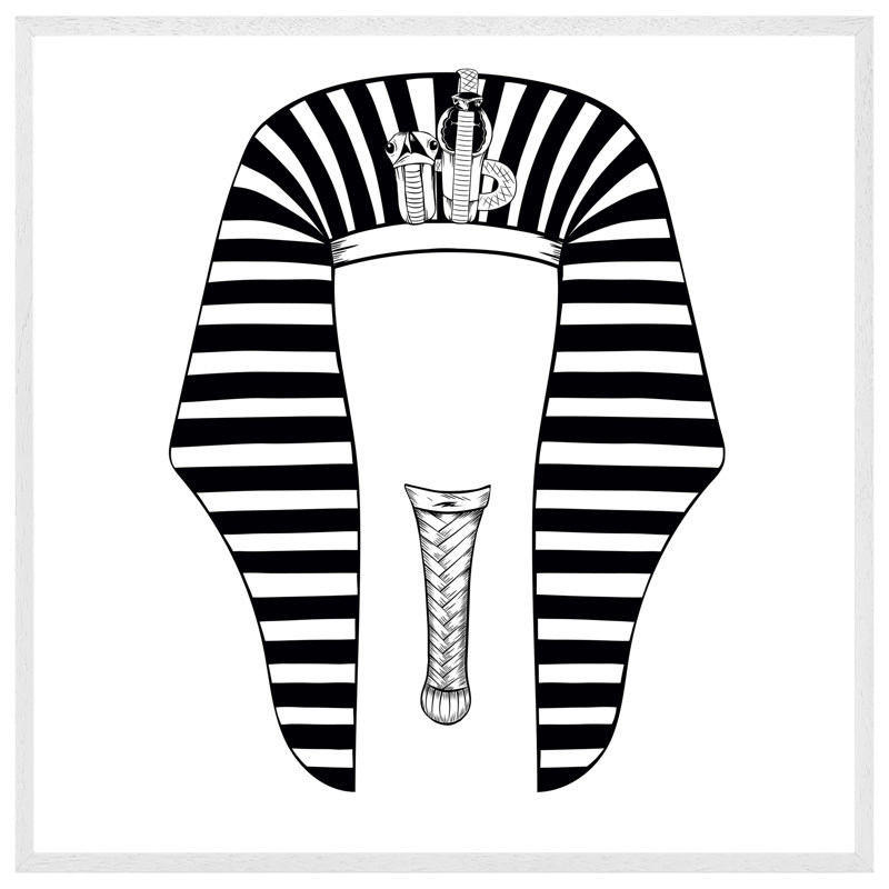 Arriel Tutankhamun - Single Picture Frame Print, Black Framed, 41cm H x 41cm W x 4cm D