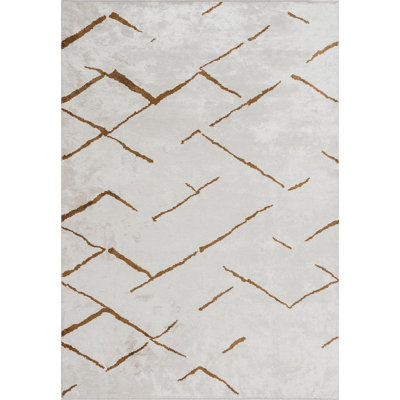 Anaila Rectangle Abstract Cotton and Viscose Indoor / Outdoor Area Rug