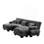 Canapé modulaire de luxe surdimensionné en U surdimensionné pour le salon, canapé profond avec 2 repose-pieds, chenille-46935288-46935293-46935266