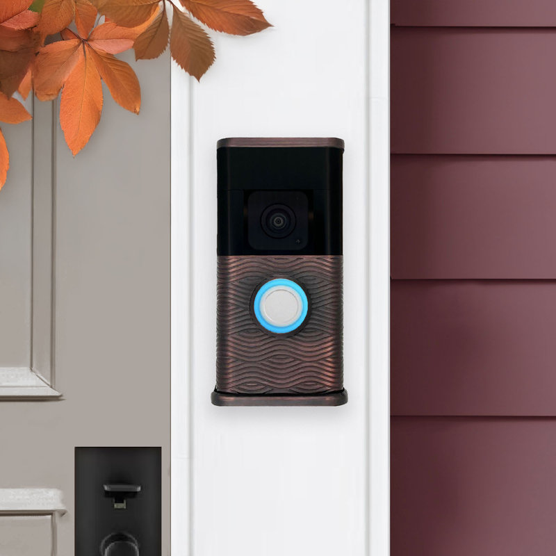Housse pour sonnette vidéo Waves, Bronze huilé