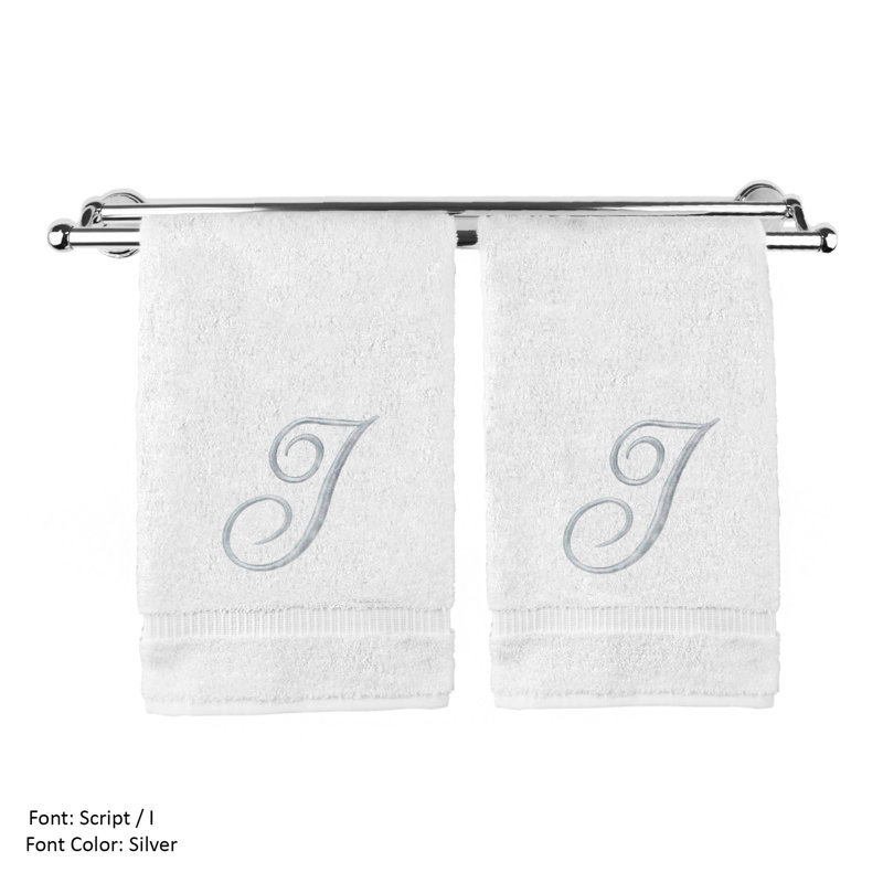 Super Plush Hand Towel, White/Silver, I