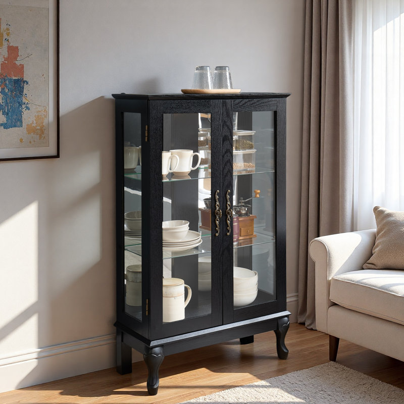 Vitrine lumineuse avec lumière DEL et tablettes réglables