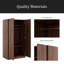 Armoire-penderie 2 portes en bois avec 3 tablettes de rangement, brun
