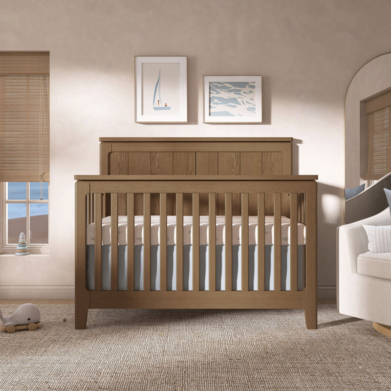 Lit de bébé convertible Oakley, Noyer blanc