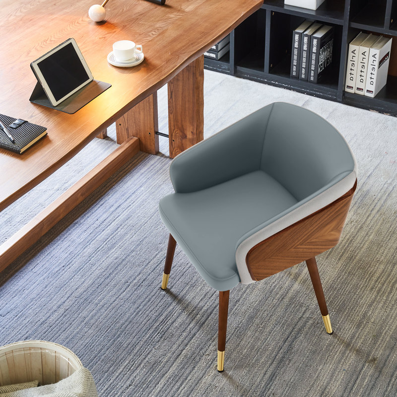 Chaise rembourrée Enrico, Gris acier