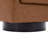 Applewold Upholstered Brown Faux Leather Swivel Barrel Chair with Solid Wood Base-1928101219