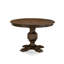 Ensemble de table de salle à manger 7 pièces moderne composé d'une table ronde en bois avec piédestal et 6 chaises de salle à manger Parsons-790600163-790600172