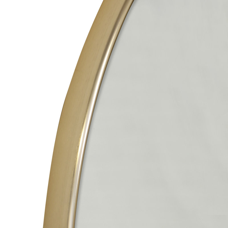 Miroir rond en aluminium, Doré