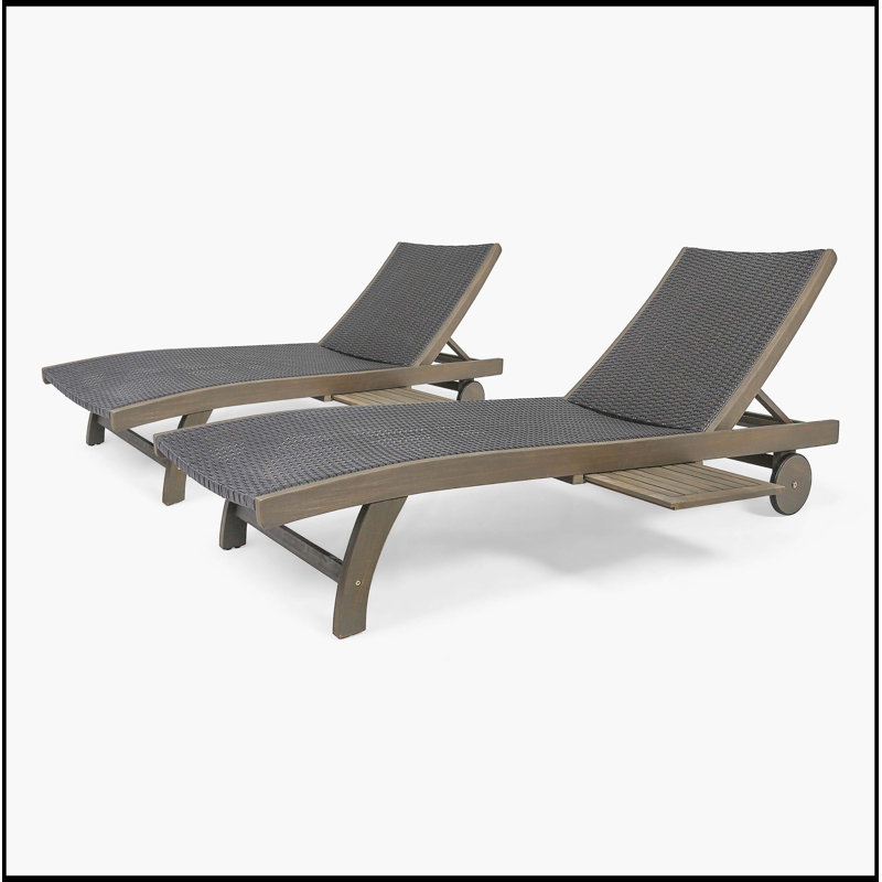 CHAISE Longe avec plateau escamotable