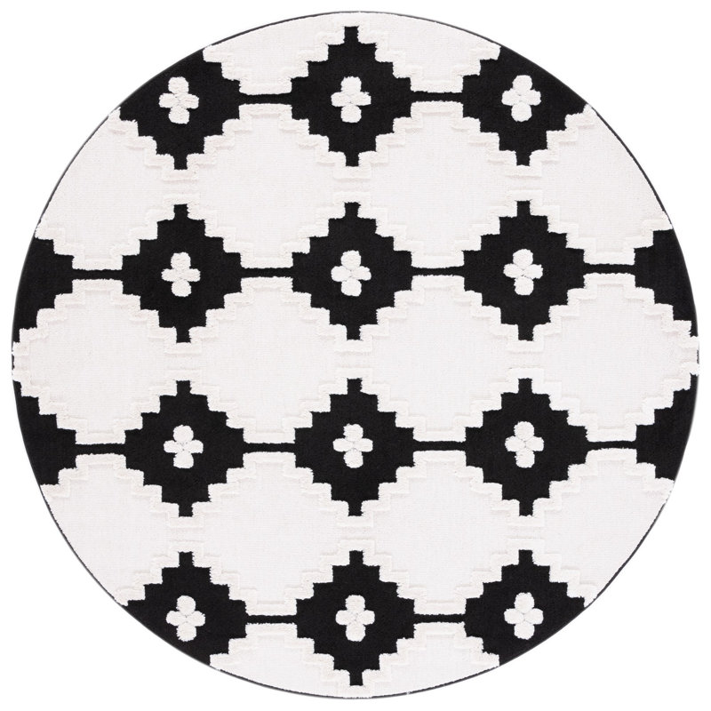 Shiflet Performance Geometric Rug, Round 6'7"