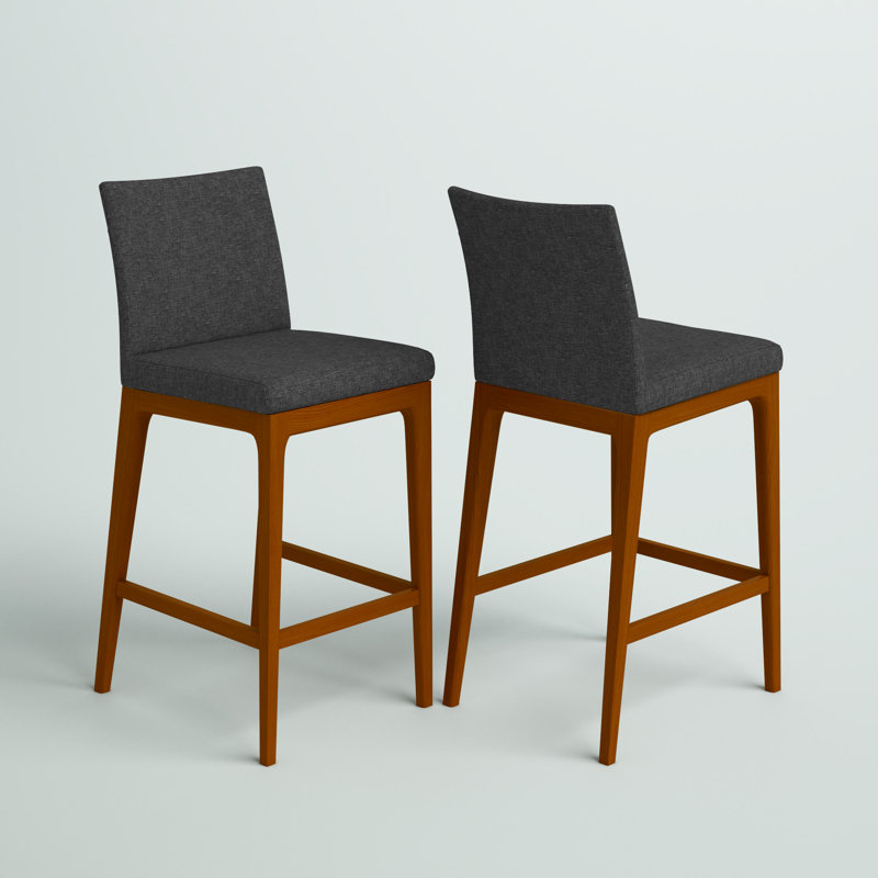 Upholstered Counter Stool with Solid Wood Frame, Night Shade Fabric, Counter Stool (26" Seat Height)